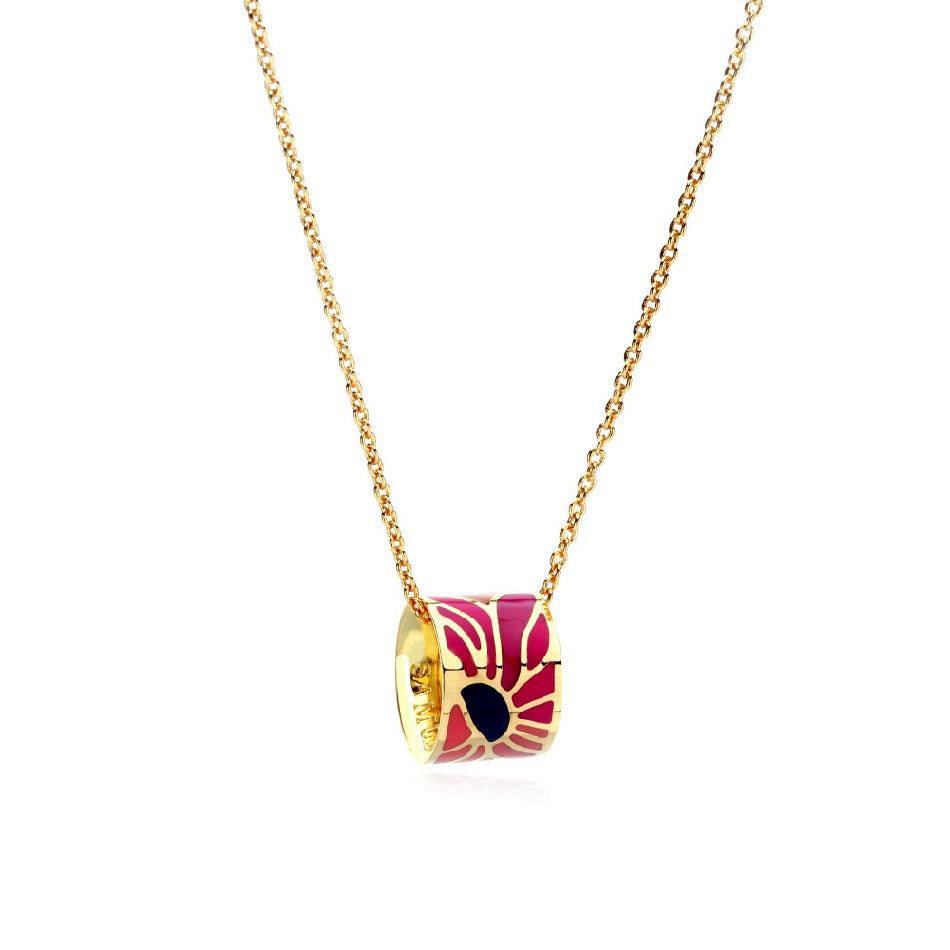 New Arrival Dubai Gold Plated Necklace for Women jewelry Red Elegant Classic Enamel Chocker Necklaces Pendants