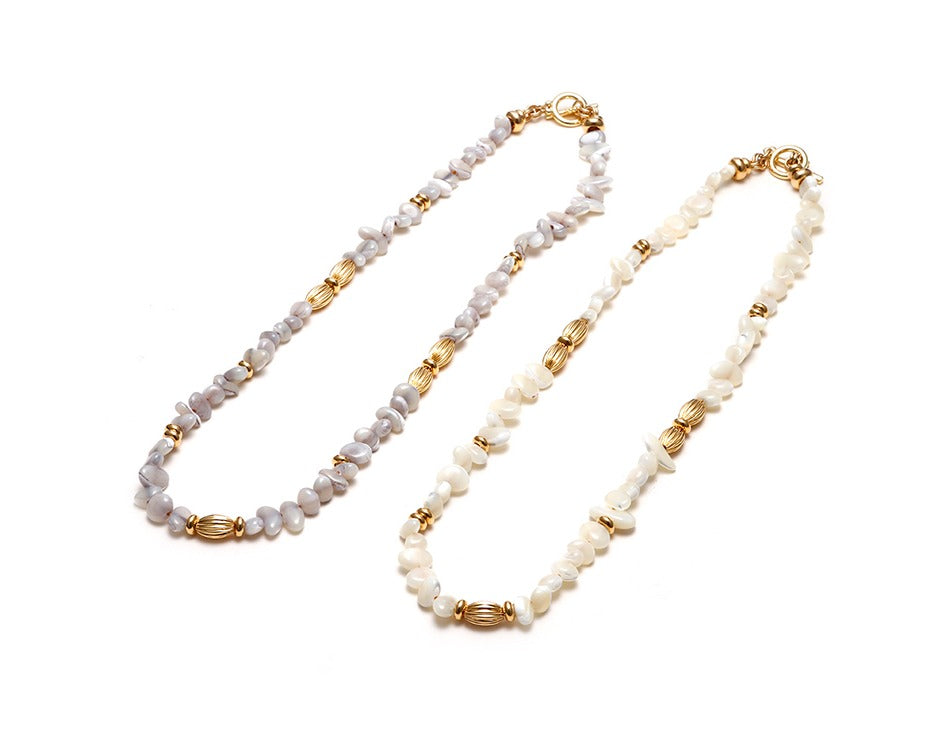 New Design Hot Sale Necklaces Natural Stones Shell Beads Choker Chain Necklace