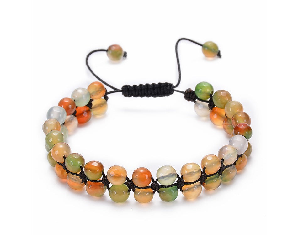 Best Selling Bohemian Boho Agate Bracelet Handmade Hand Woven Natural Stone Bracelets for Women