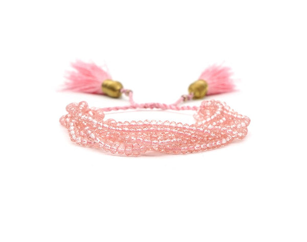 2022 hot sale multilayer beaded bracelet fashion crystal beads tassel bracelet