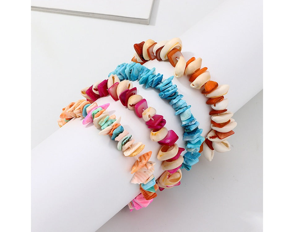 2022 hot sale beach fashion bracelet color natural stone shell bracelet