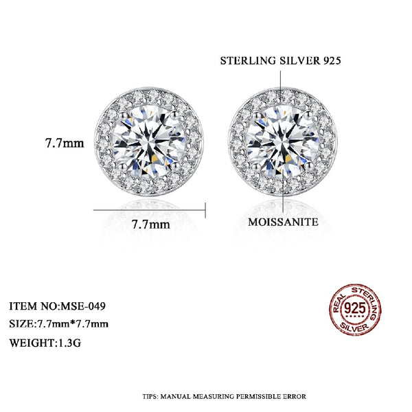 Dainty 2021 Trendy Bling Moissanite New Fancy Luxury Lady Silver Designer Stud Fashion Statement Earring