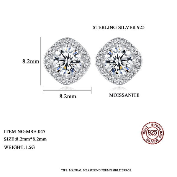 Earing Statement Designer Moissanite Stud Round 2022 Trendy Summer Korean Fashion Earring