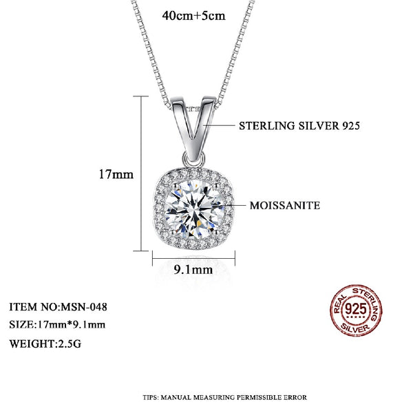 Pendant Jewelry Bling Diamond Moissanite S925 Iced Out Trendy Woman Statement 925 Custom Necklace