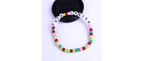 Wholesale Rainbow Color Glass Bead Bracelet Multicolor Alphabet Letter Beads Bracelet