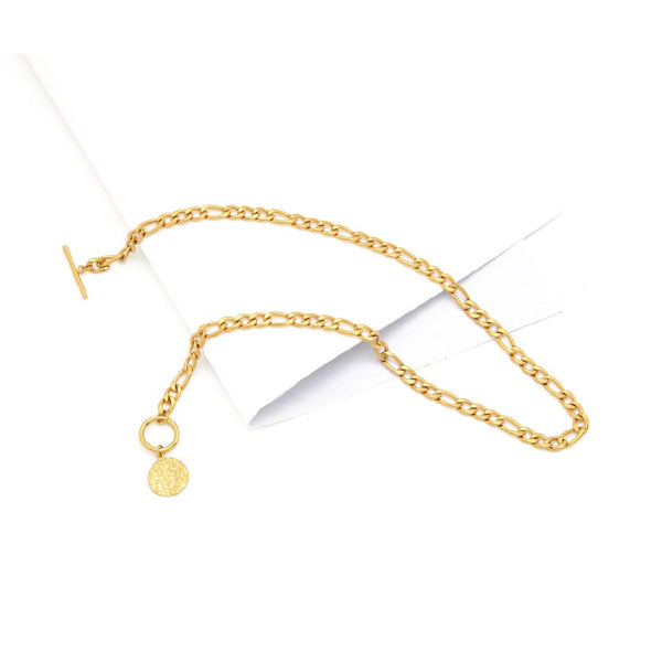 New arrival charm stainless steel gold color women fashion long chain necklaces with pendent jewelry accessories