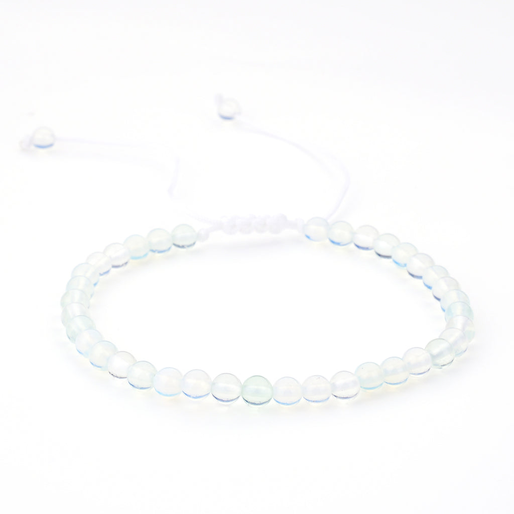 2022 Summer Adjustable Boho 4MM Natural Stone Turquoise Crystal Small Beads Bracelets for Women