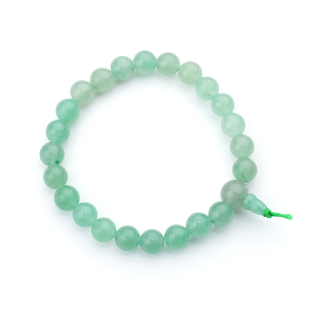 Wholesale Trendy Gemstone Jewelry Boho Spiritual Stretchy Jade Turquoise 3 Hole Healing 8MM Natural Stone Bracelet