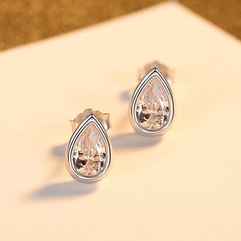 Real 925 Sterling Silver Stud Earrings Fashion Cubic Zirconia Earrings for Women New Model Earrings Jewelry Wholesale