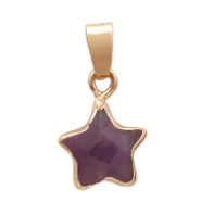 Fashion Charms Gold Plated Gemstone Natural Stone Jade Agate Crystal Quartz Star Pendants for DIY Jewelry Making