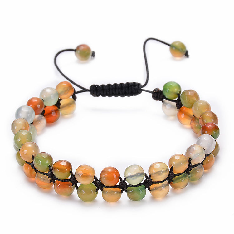 Best Selling Bohemian Boho Agate Bracelet Handmade Hand Woven Natural Stone Bracelets for Women