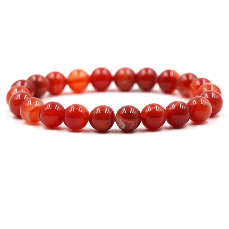 High quality stretch bracelet natural stone striped agate bracelets