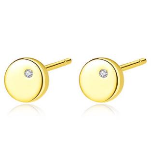 Korean Stud Earrings Cubic Zirconia Round Earring for Girl 925 Silver Earring Jewelry Gift