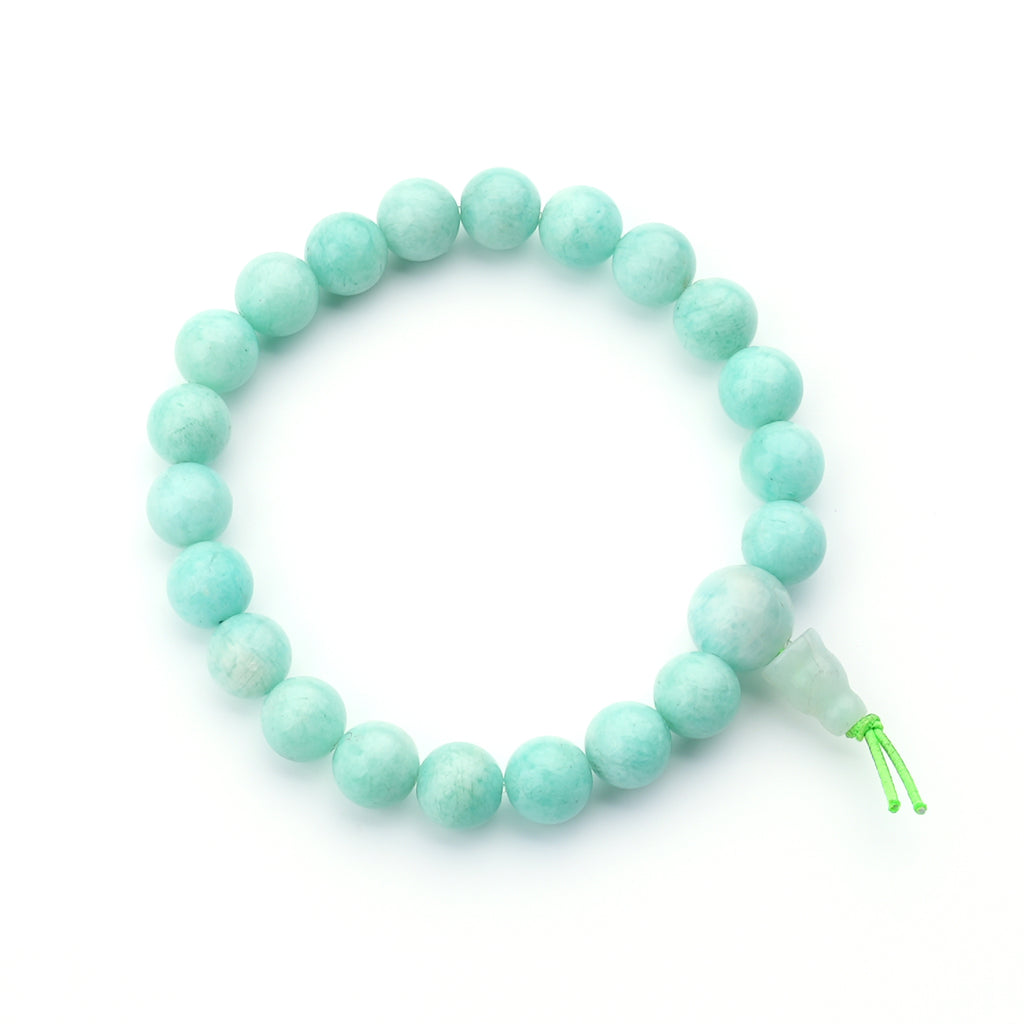 Wholesale Trendy Gemstone Jewelry Boho Spiritual Stretchy Jade Turquoise 3 Hole Healing 8MM Natural Stone Bracelet