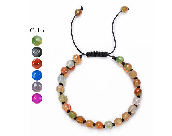 Best Selling Bohemian Boho Agate Bracelet Handmade Hand Woven Natural Stone Bracelets for Women