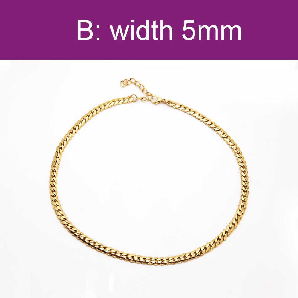 Latest minimalist gold chain brass choker necklace fashion women ladies necklaces jewelry accessories for sale