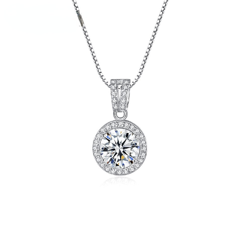 Custom Pendant Moissanite 925 Silver Vvs Jewelry Tester Certificate Diamond Necklace