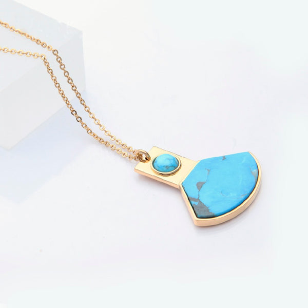 Contracted Design 26 in Natural Stone Charm Necklaces & Pendants Gold Jewelry Pendant Necklace For Women Girls