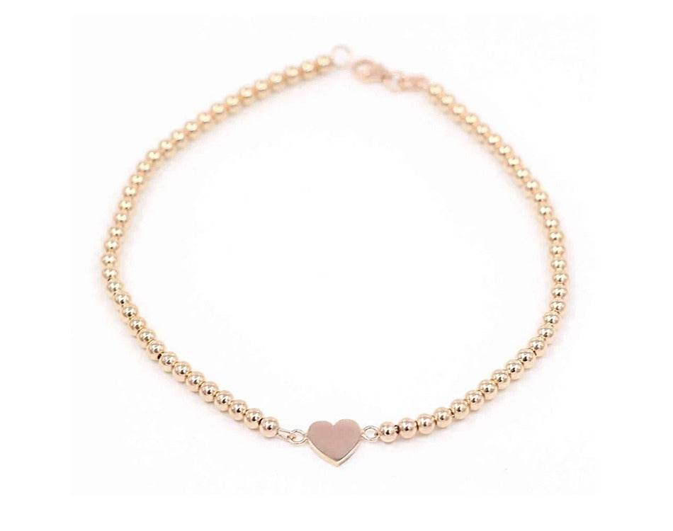 High quality bohemian heart shaped bracelet womens copper bead bracelet