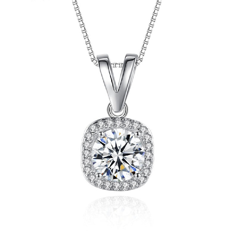 Pendant Jewelry Bling Diamond Moissanite S925 Iced Out Trendy Woman Statement 925 Custom Necklace